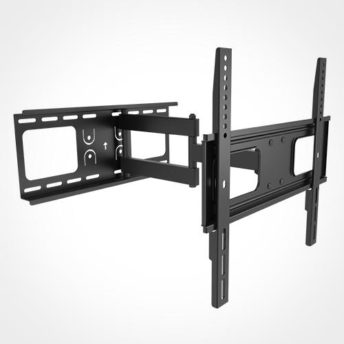 Rhino Brackets Articulating Curved and Flat Panel TV Wall Mount w/ In-Wall Wire Hider Kit for 32-55 Inch Screens