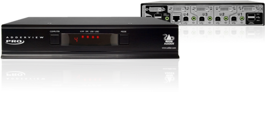 ADDER View 4 PRO DVI 4-port, Dual Link, USB