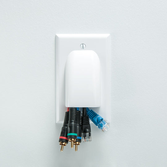 Vanco Slim Bulk Cable Wall Plate