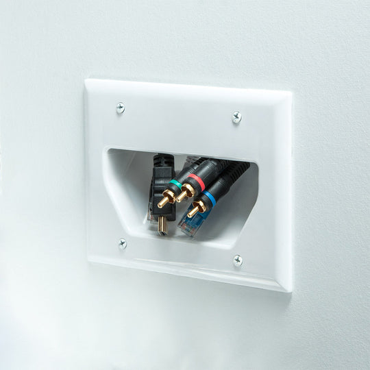 DataComm Recessed Bulk Cable Wall Plate