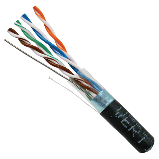 Vertical Cable 1000ft Solid Shielded Cat5E Cable - 24AWG F/UTP 350MHz CMR