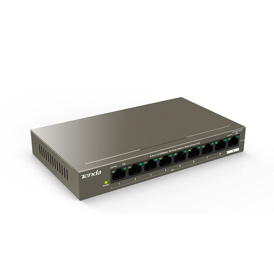 Tenda 9-Port 10/100Mbps Desktop Switch with 8-Port PoE  TEF1109P-8-63W