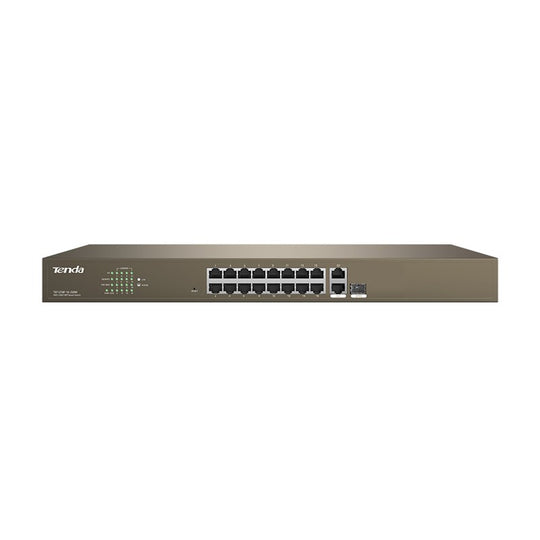 Tenda 16-Port 10/100Mbps + 2 Gigabit Web Smart PoE Switch TEF1218P-16-250W