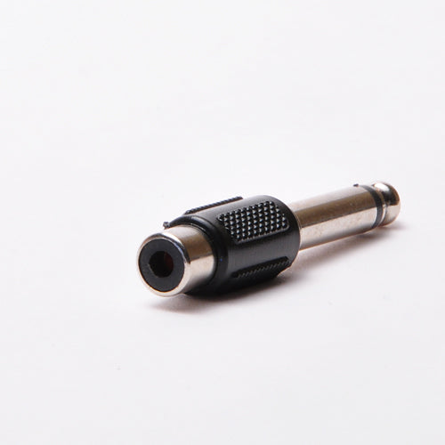 Quarter Inch Mono Male to RCA Female Adapter - Plastic