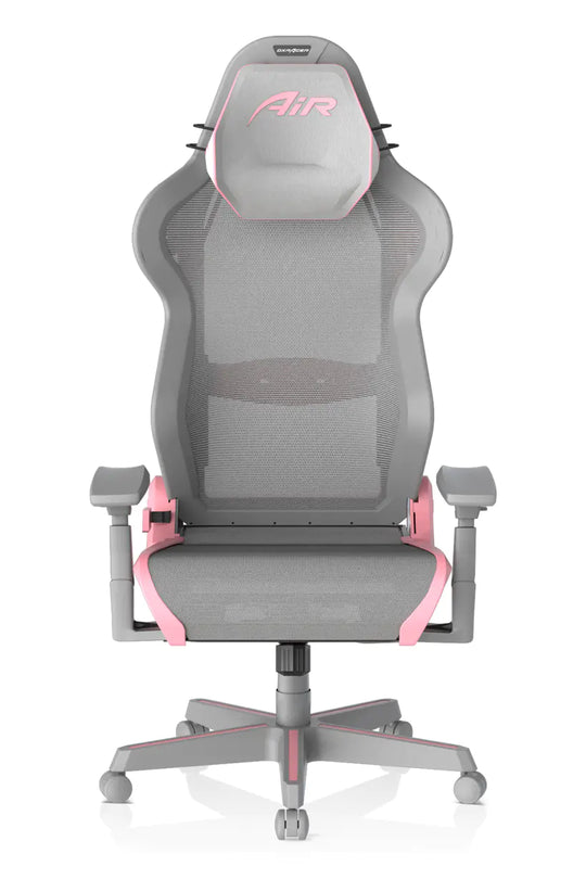 DXRacer Air Mesh Gaming Chair Modular Office Chair - Grey & Pink