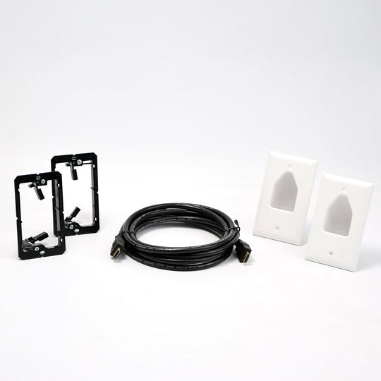 Rhino Brackets Tilt TV Wall Bracket with In-Wall Wire Hider Kit for 37-70 Inch Screens