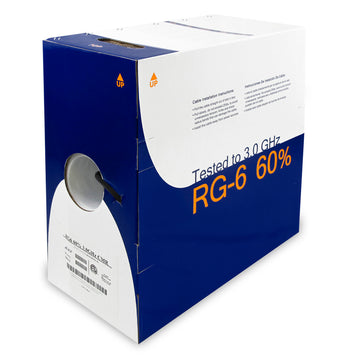 NetStrand 1000ft Bulk RG-6 Coax Cable - Standard Shield 60% Braid CL2, ETL