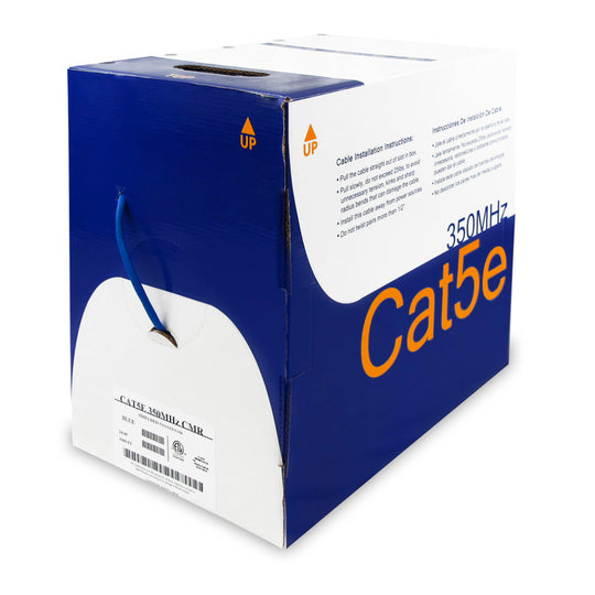 NetStrand 1000ft Solid Shielded Cat5E Cable - 24AWG FTP 350MHz CMR, ETL