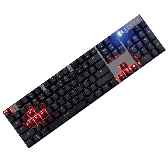 Velocilinx Brennus Wired Mechanical Gaming Keyboard, Gun Metal/Black, VXGM-KB104P-OBL-BK