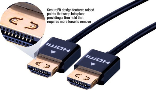 Vanco SecureFit Ultra Slim HDMI High Speed Cable with Ethernet