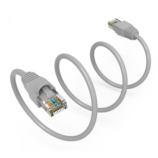 Cat6A Ethernet Patch Cable, Snagless Boot - Gray