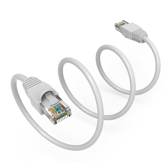 Cat6A Ethernet Patch Cable, Snagless Boot - White