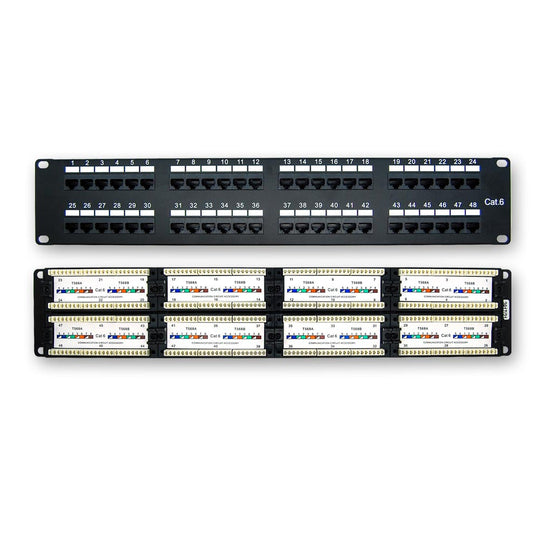 Vertical Cable Cat6 Patch Panel - 110 Type, UL