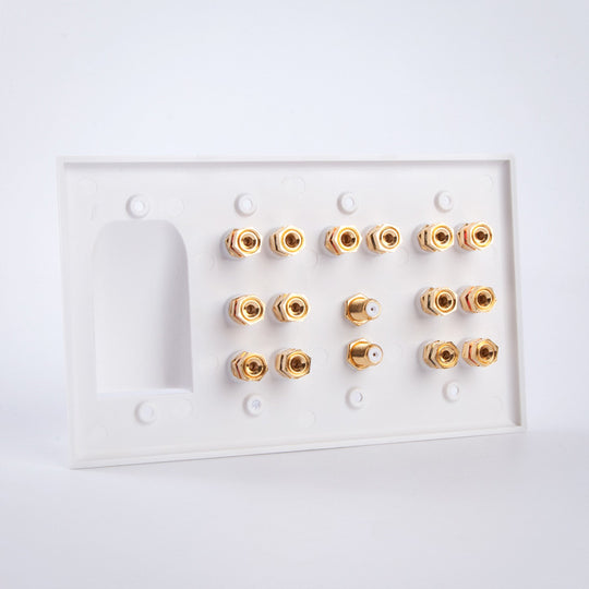 Vanco HTWP72BW 7.2 Home Theater Wall Plate w/ Bulk Cable