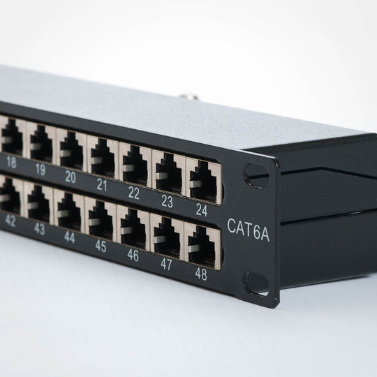 Vertical Cable 042-C6A/48 CAT6A Shielded Patch Panel - 48 Port