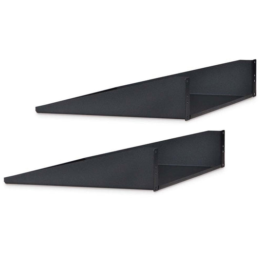 Kendall Howard  2 Unit (2U) 14 Inch Non-Vented Cantilever Rack Shelf 2 Pack
