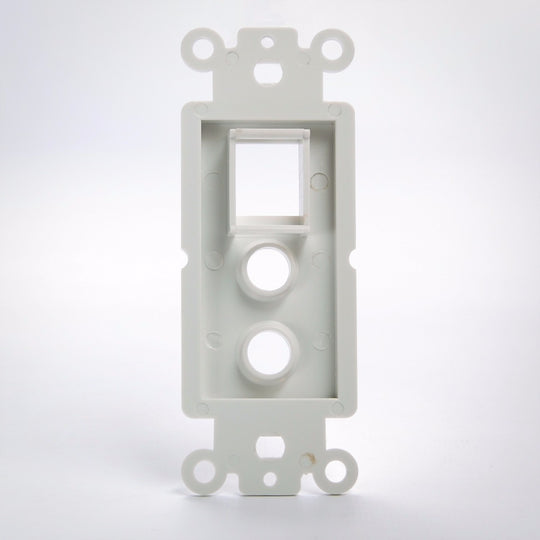 Vanco 820325 Dual F Port and 1 Port Keystone Plate Decor Insert