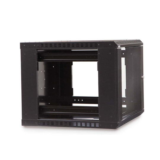 Kendall Howard LINIER Fixed Wall Mount Cabinet, Glass Door - 9U