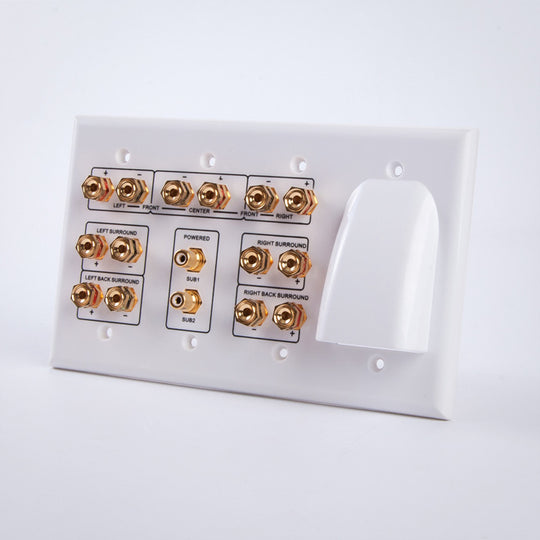 Vanco HTWP72BW 7.2 Home Theater Wall Plate w/ Bulk Cable