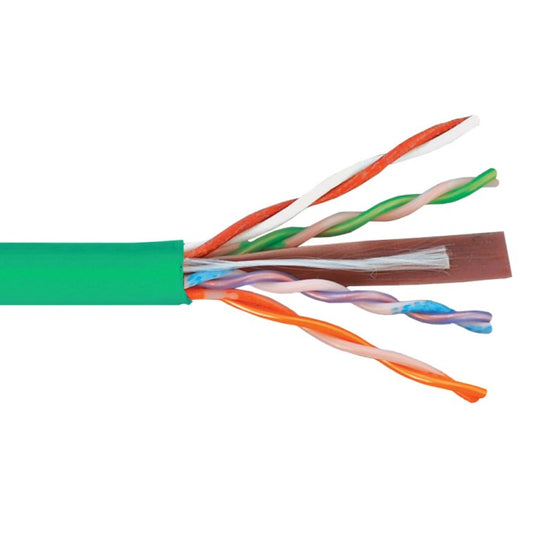 ICC 500Mhz CAT6 Bulk Cable with 23 AWG UTP Solid Wires, CMP Jacket, 1000ft Box