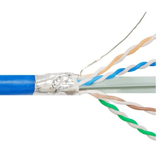 ICC 650Mhz CAT6A Bulk Cable with FTP and CMP Blue Copper Premise Cable - Spline