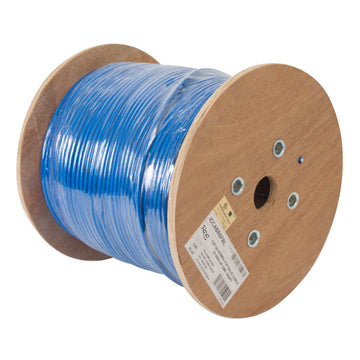 ICC 650MHz CAT6A Bulk Cable with FTP and CMR Blue Copper Premise Cable, 1000ft Reel - Spline