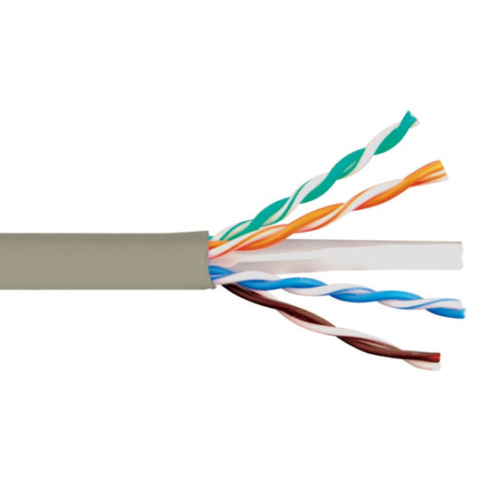ICC 600Mhz CAT6e Bulk Cable with 23 AWG UTP Solid Wires, CMP Jacket, 1000ft Box - Spline