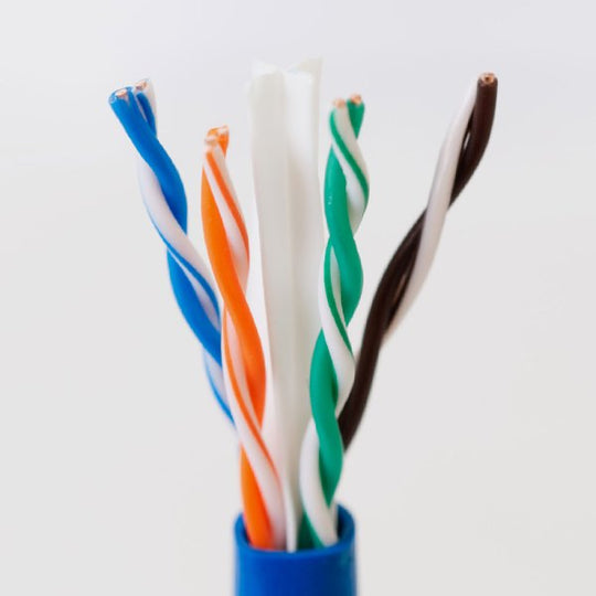 ICC 600MHz CAT6e Bulk Cable with 23 AWG UTP Solid Wires, CMR Jacket, 1000ft Box - Spline