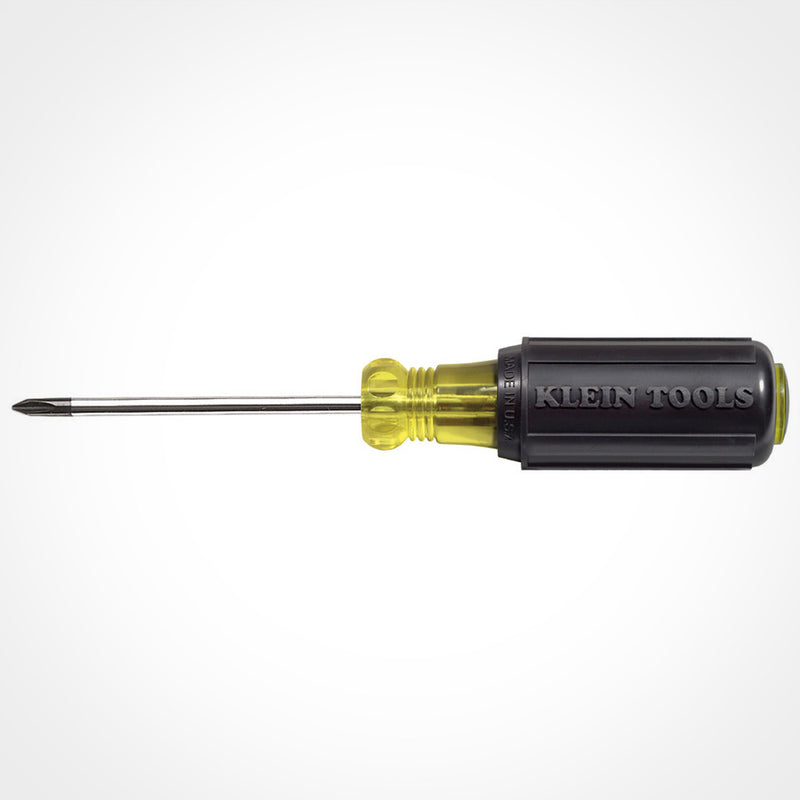 Klein Tools 603-3 #1 Phillips Screwdriver 3 Inch Round-Shank