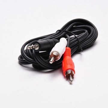3.5mm Stereo Male to (2) RCA Male Adapter - (6in-12ft)