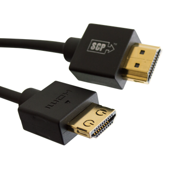 SCP Ultra Slim Premium Certified HDMI Cable W/Ethernet, 4K/Ultra HD, 4K@60, Full 18Gbps, HDR