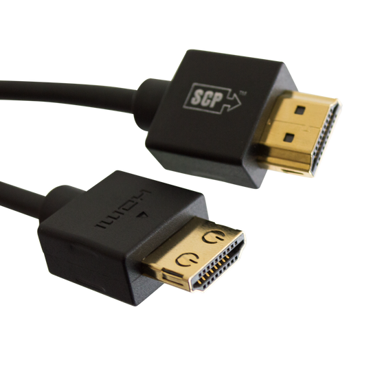 SCP Ultra Slim Premium Certified HDMI Cable W/Ethernet, 4K/Ultra HD, 4K@60, Full 18Gbps, HDR