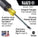 Klein Tools 601-4 3/16-Inch Cabinet Tip Screwdriver 4-Inch