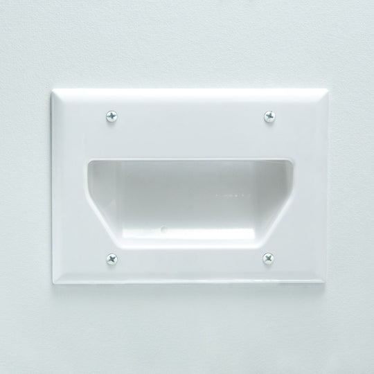 DataComm Recessed Bulk Cable Wall Plate
