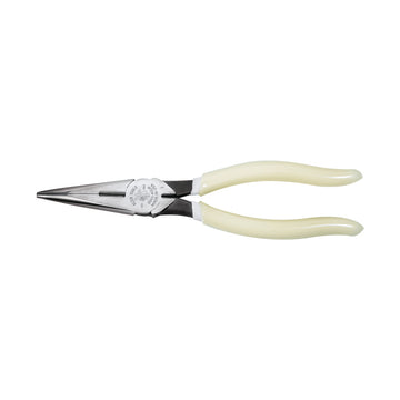 Klein Tools D203-8-GLW Pliers, Long Nose Side-Cutters, Hi-Viz, 8-Inch