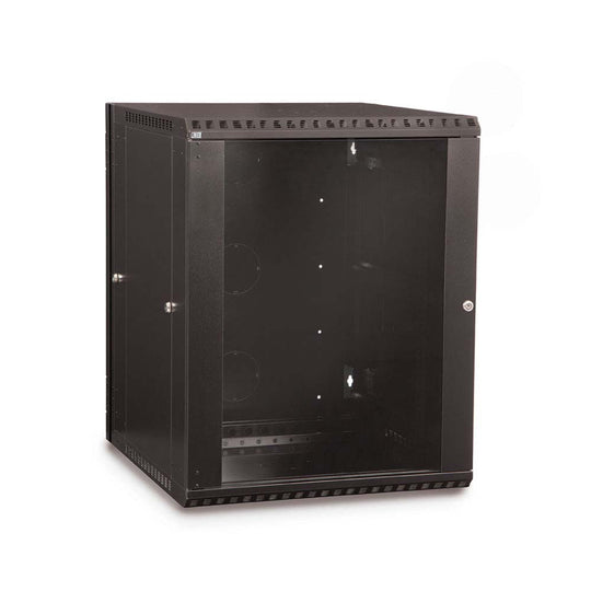 Kendall Howard LINIER Swing-Out Wall Mount Cabinet, Glass Door - 15U