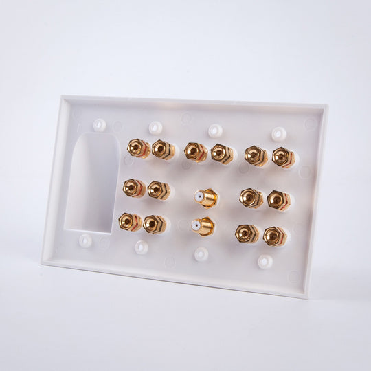 Vanco HTWP72BW 7.2 Home Theater Wall Plate w/ Bulk Cable