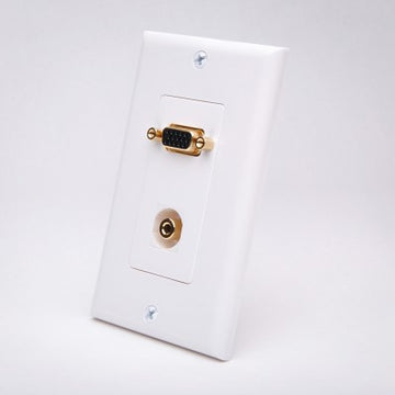 Vanco 281212 VGA Wall Plate w/ 3.5mm
