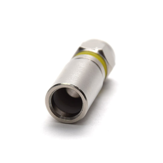 Vertical Cable RG6 Quad Shield F-Type Coaxial Compression Connector