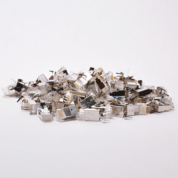 Vertical Cable Cat6/6A Shielded Plug for Solid or Stranded Cable - 23AWG, 100pk