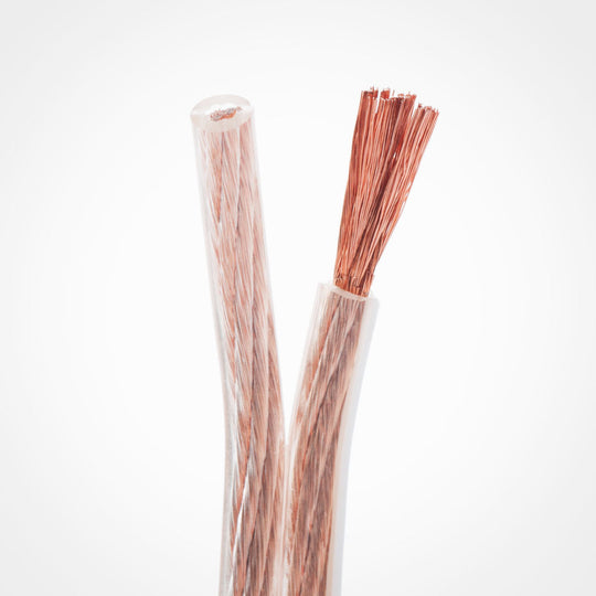 Flexible Clear Polarized Speaker Wire - 12AWG, 14AWG, 16AWG, 18AWG