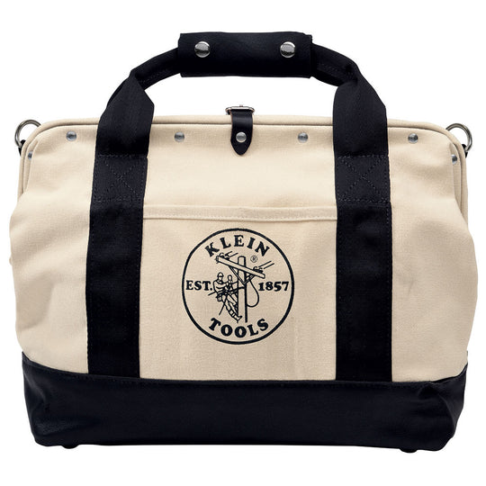 Klein Tools 5003-18 18 Inch Canvas Tool Bag with Leather Bottom