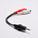 3.5mm Stereo Male to (2) RCA Female Adapter - 6 Inch Cable