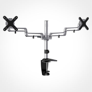 Rhino Brackets Dual Monitor Desktop Mount for 13 to 27 Inch Screens