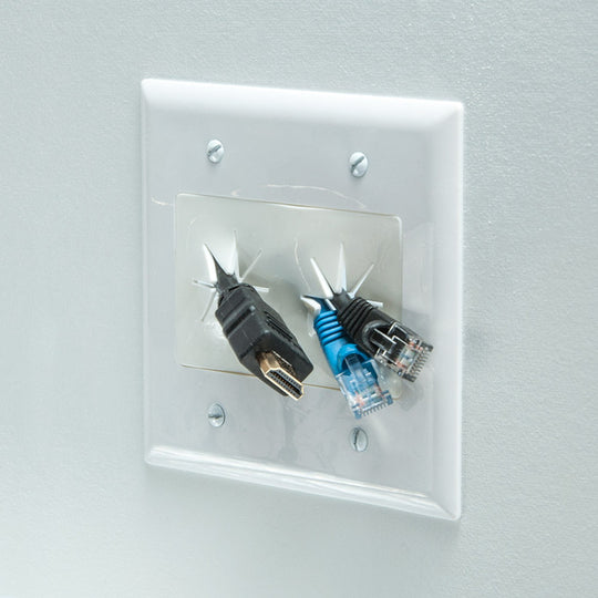 DataComm Bulk Cable Wall Plate with Flex Opening