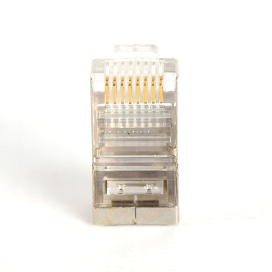 Vertical Cable Cat5E RJ45 Shielded Feed Through Plug 100 Pack