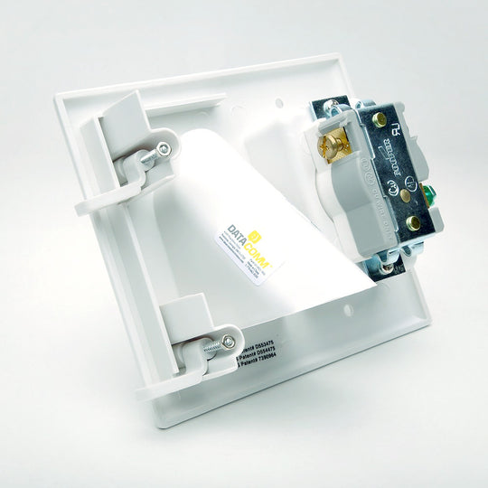 DataComm Recessed Bulk Cable Wall Plate w/ Power