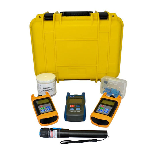 SCP-EasyFiber™ Test Kit - Single-Mode & multimode optical generators, optical meter, adapters, vfl & more