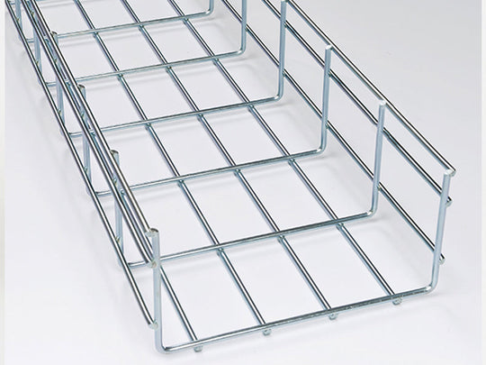 Kable Kontrol Wire Mesh Cable Tray Straight Section - Electro-Zinc Plated Steel - Chrome Finish