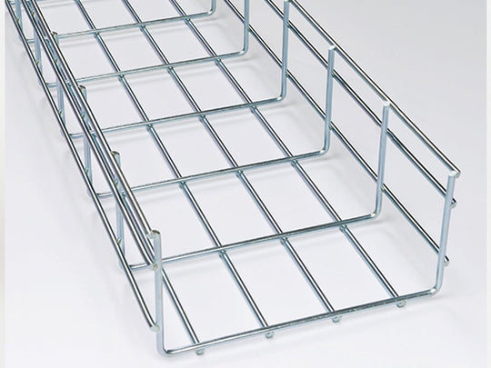 Kable Kontrol Wire Mesh Cable Tray Straight Section - Electro-Zinc Resistant Steel - Chrome Finish